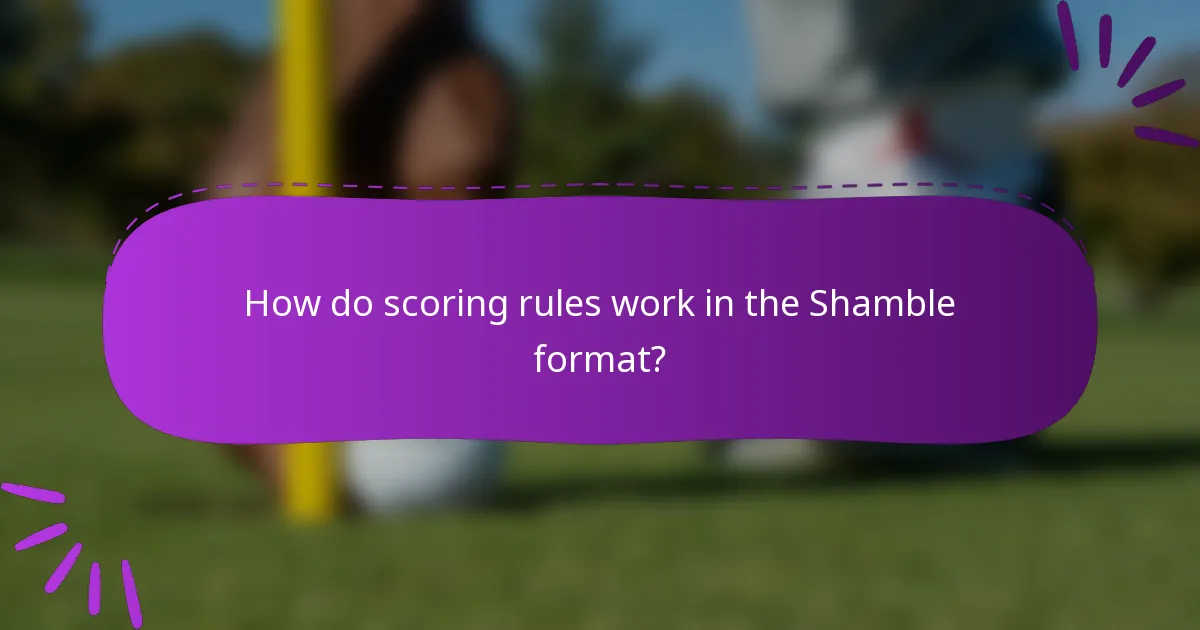 How do scoring rules work in the Shamble format?